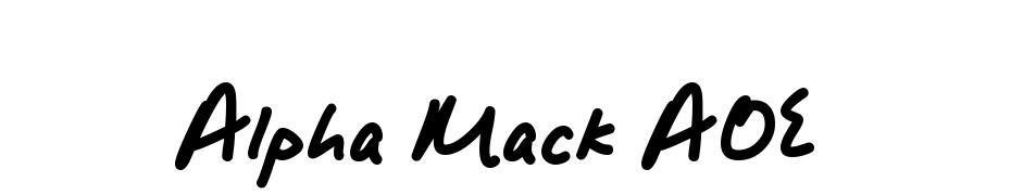 Alpha Mack AOE Schrift Herunterladen Kostenlos